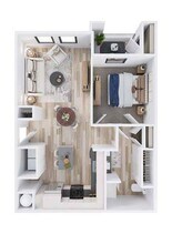 1x1 A1 2137 2137 floor plan
